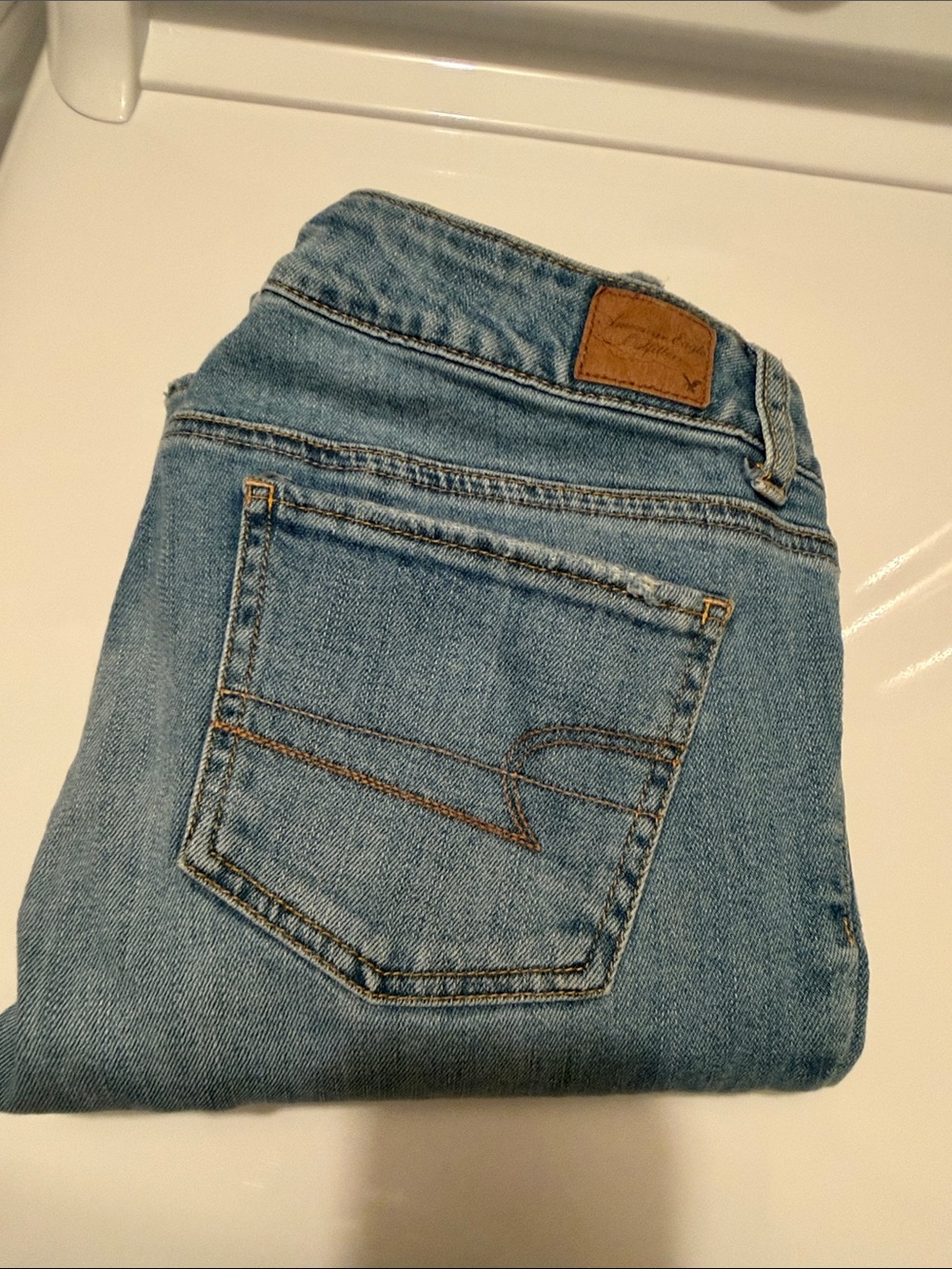 American Eagle Outfitters Light Blue Straight Leg Jeans